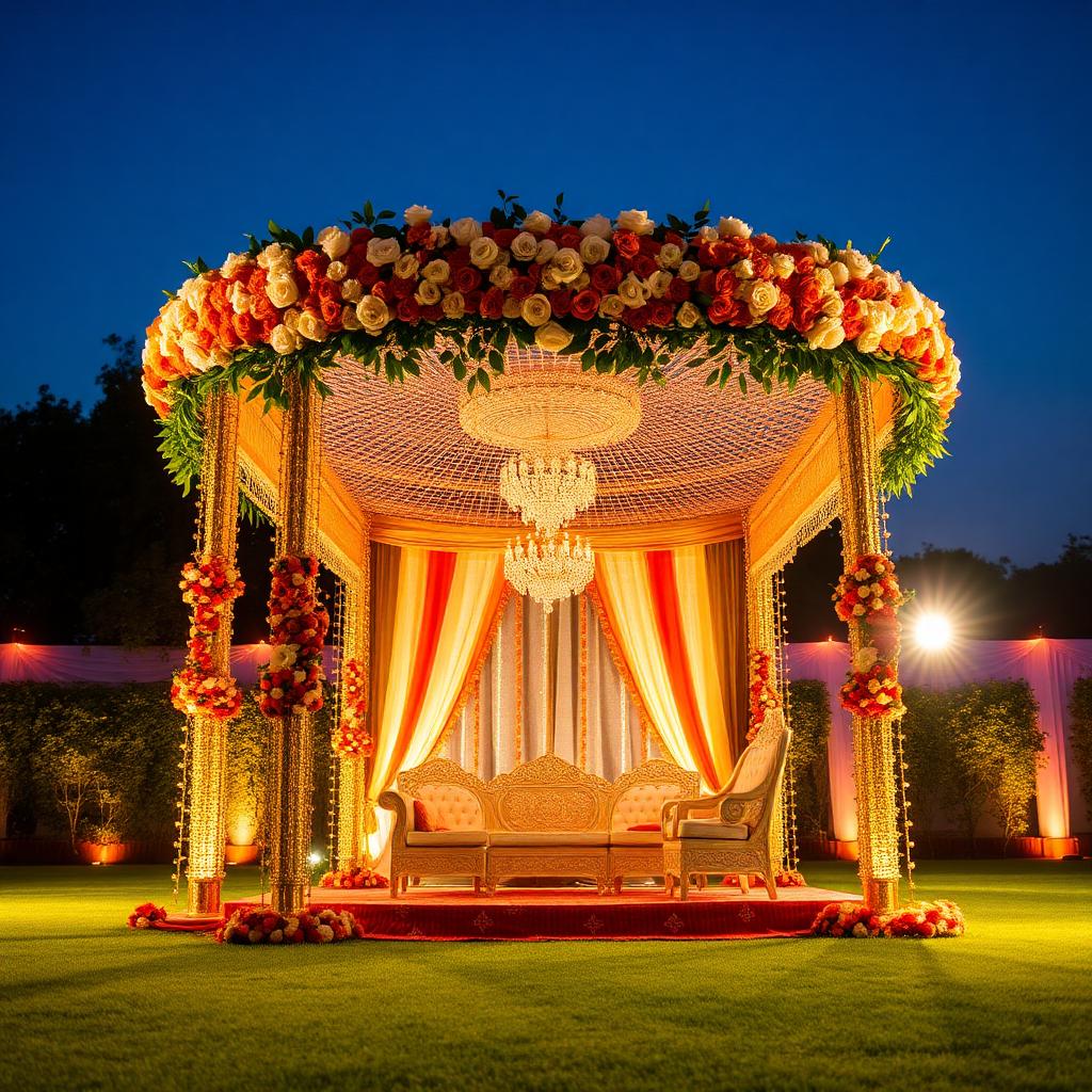 Decorated mandap