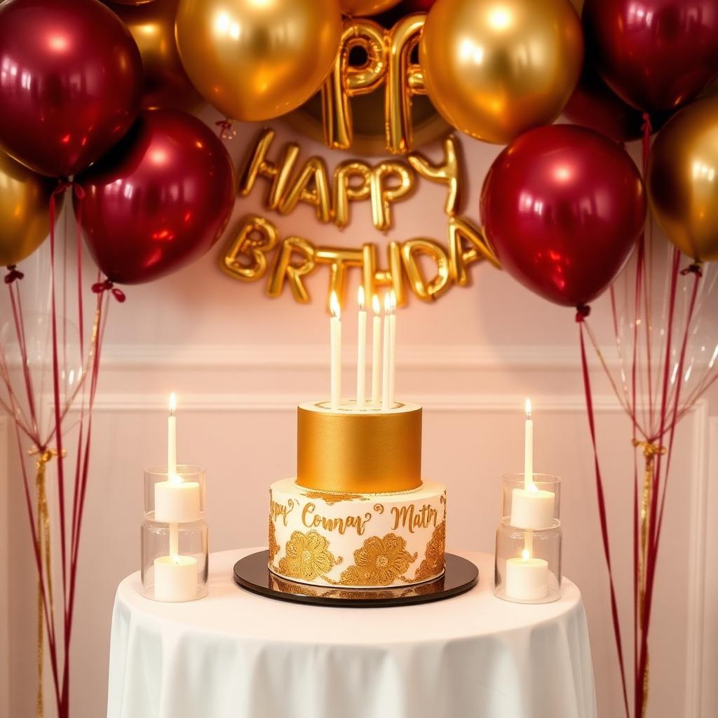 Birthday celebration setup